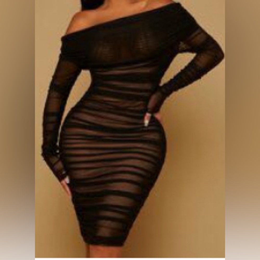 Nude black dress